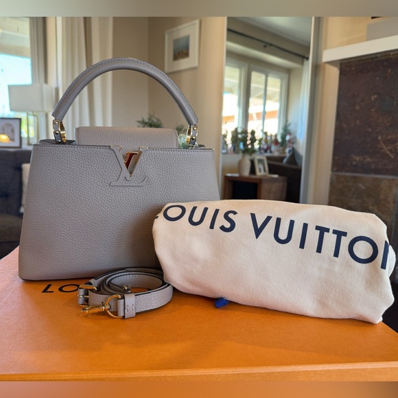 Louis Vuitton LV Monogram Authentic Capucines MM Galet Handbag Retail $7,700 - Picture 14 of 16